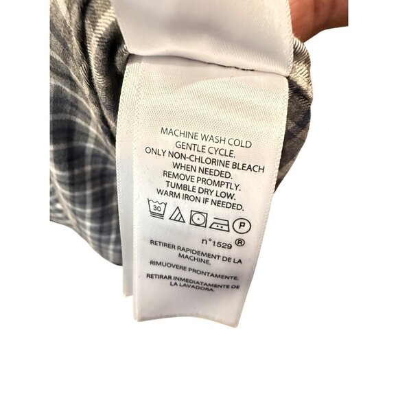 Polo Ralph Lauren Mens Plaid Long-Sleeve Button-Down Shirt Gray/Blue Cotton Size - Picture 6 of 7